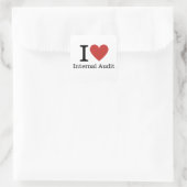 Carré I ❤️ Love Audit interne STICKER (Sac)