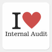 Carré I ❤️ Love Audit interne STICKER (Devant)