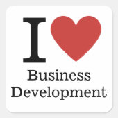 Carré I ❤️ Love Business Development STICKER (Devant)