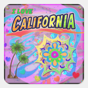 Carré I LOVE California True Progress Sticker