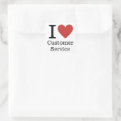 Carré I ❤️ Love Customer Service STICKER (Sac)