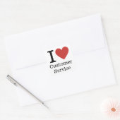 Carré I ❤️ Love Customer Service STICKER (Enveloppe)