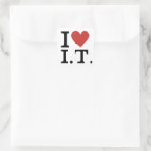 Carré I ❤️ Love I.T. -Informatique Dept. STICKER (Sac)