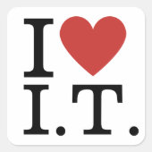Carré I ❤️ Love I.T. -Informatique Dept. STICKER (Devant)