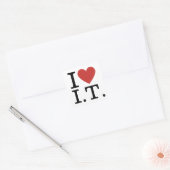 Carré I ❤️ Love I.T. -Informatique Dept. STICKER (Enveloppe)