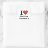Carré I ❤️ Love Installations Management STICKER (Sac)