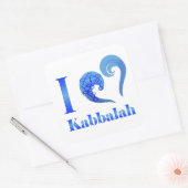 Carré I love Kabbalah Rectangular Sticker (Enveloppe)