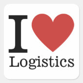 Carré I ❤️ Love Logistics STICKER (Devant)