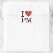 Carré I ❤️ Love PM - Project Management STICKER (Sac)