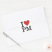 Carré I ❤️ Love PM - Project Management STICKER (Enveloppe)