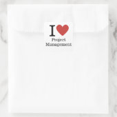 Carré I ❤️ Love Project Management STICKER (Sac)