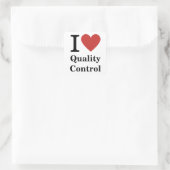Carré I ❤️ Love Quality Control STICKER (Sac)