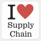 Carré I ❤️ Love Supply Chain STICKER (Devant)
