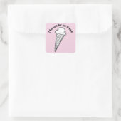 Carré Ice Cream Cone Design Vinyl Sticker (Sac)