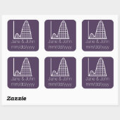 Carré Il s'ajoute dans Sticker violet (Feuille)