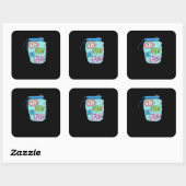 Carré Im Stuck On You Sticker Minimal Love Design  (Feuille)