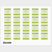 Carré Impression de Paisley dans Sticker Mariage vert (Feuille)