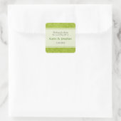 Carré Impression de Paisley dans Sticker Mariage vert (Sac)