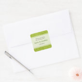 Carré Impression de Paisley dans Sticker Mariage vert (Enveloppe)