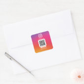 Carré Instagram QR code sticker square (Enveloppe)