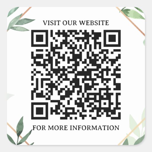 Carré intelligent : Sticker de code QR professionn (Devant)