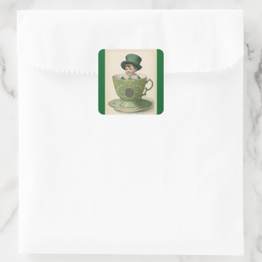 Carré Irish Lad In Tea Cup Sticker (Sac)
