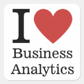Carré J'❤️ adore Business Analytics STICKER (Devant)