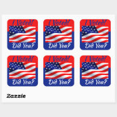 Carré J'ai voté Sticker (Feuille)