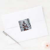 Carré Japanese Samurai square sticker (Enveloppe)