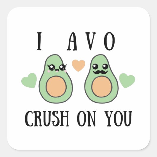Carré J'Avo Crush Sur Vous Sticker (Devant)