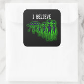 Carré Je crois OVNI et Sticker Aliens (Sac)