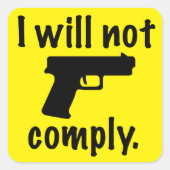 Carré JE NE REMPLISSERAI PAS Sticker (Devant)