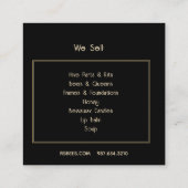 Carré Je suis un Carte de visite d'abeilles (Dos)