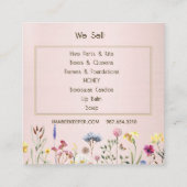 Carré Je suis un Carte de visite d'abeilles (Dos)