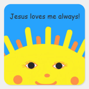 Carré Jésus M'Aime Toujours Sticker