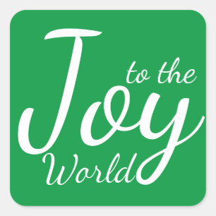Carré Joie au Sticker de Noël vert du monde