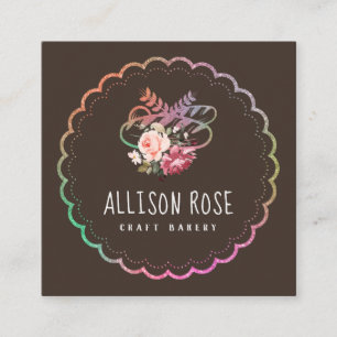 Carré Joli carte de visite de boulangerie sur mesure