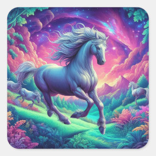 Carré Joli cheval Sticker
