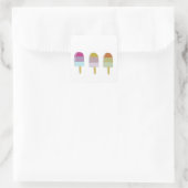 Carré Joli Sticker Avec Popsicle 2 Design (Sac)