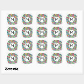 Carré Joli Sticker Floral Monogram (Feuille)