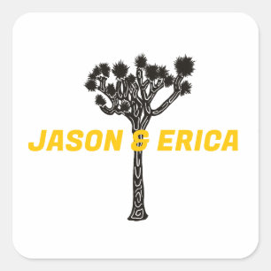 Carré Joshua Tree Wedding Custom Sticker
