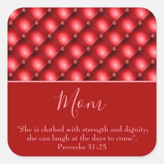 Carré Jovely Mom Red Sticker (Devant)