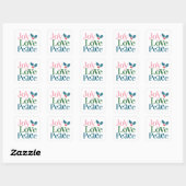 Carré Joy Love Peace Sticker (Feuille)