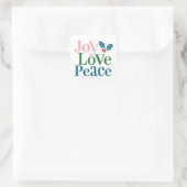 Carré Joy Love Peace Sticker (Sac)