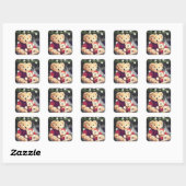 Carré Joyeuses vacances Teddy Bear Sticker (Feuille)