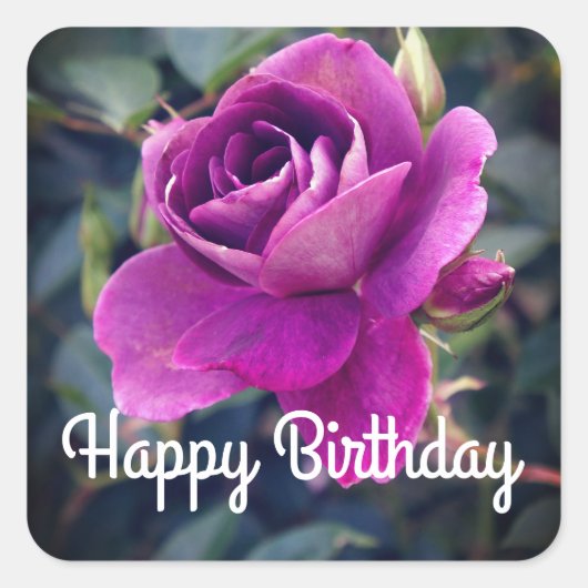 Carré Joyeux Anniversaire Bourgogne Iceberg #2-2 Sticker (Devant)