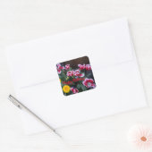 Carré Joyeux Anniversaire Fleurs de Printemps #4 Sticker (Enveloppe)
