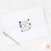 Carré Joyeux anniversaire Septembre anniversaire Sticker (Enveloppe)
