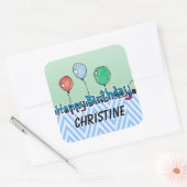 Carré Joyeux Modèle Sticker d'anniversaire (Enveloppe)