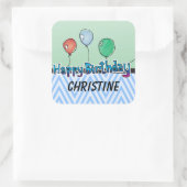 Carré Joyeux Modèle Sticker d'anniversaire (Sac)